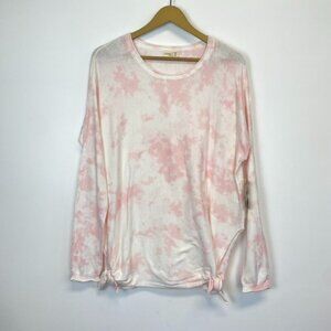NWT Cloth by Design Pink Tie Dye Knot Tunic Top